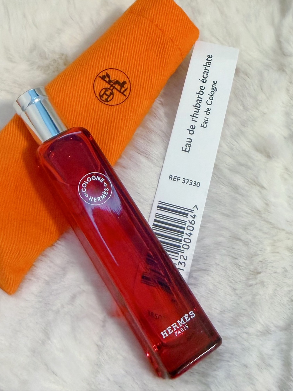 Hermes Eau de Cologne Rhubarbe Écarlate Mini Spray For Women 15ml With Pouch